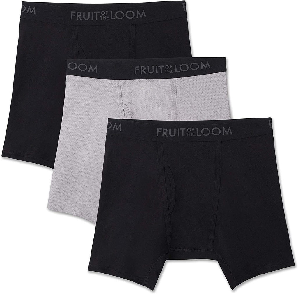 Fruit of the Loom Men's 3 Pack Breathable Boxer Briefs 2XL