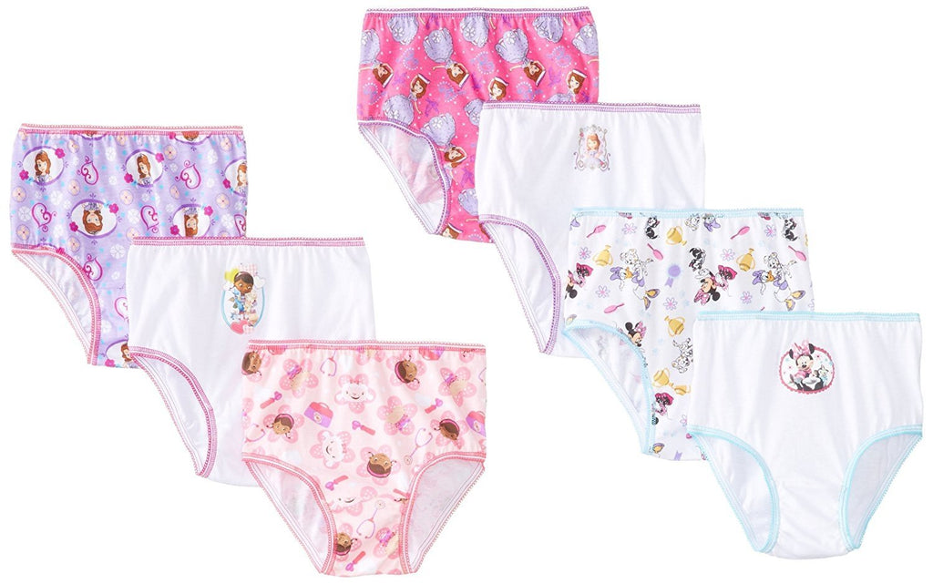 Disney Little Girls' Printed Panty (Pack of Seven)