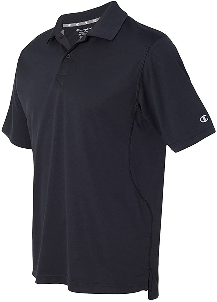 Champion Men's Double Dry Polo, Black, Medium