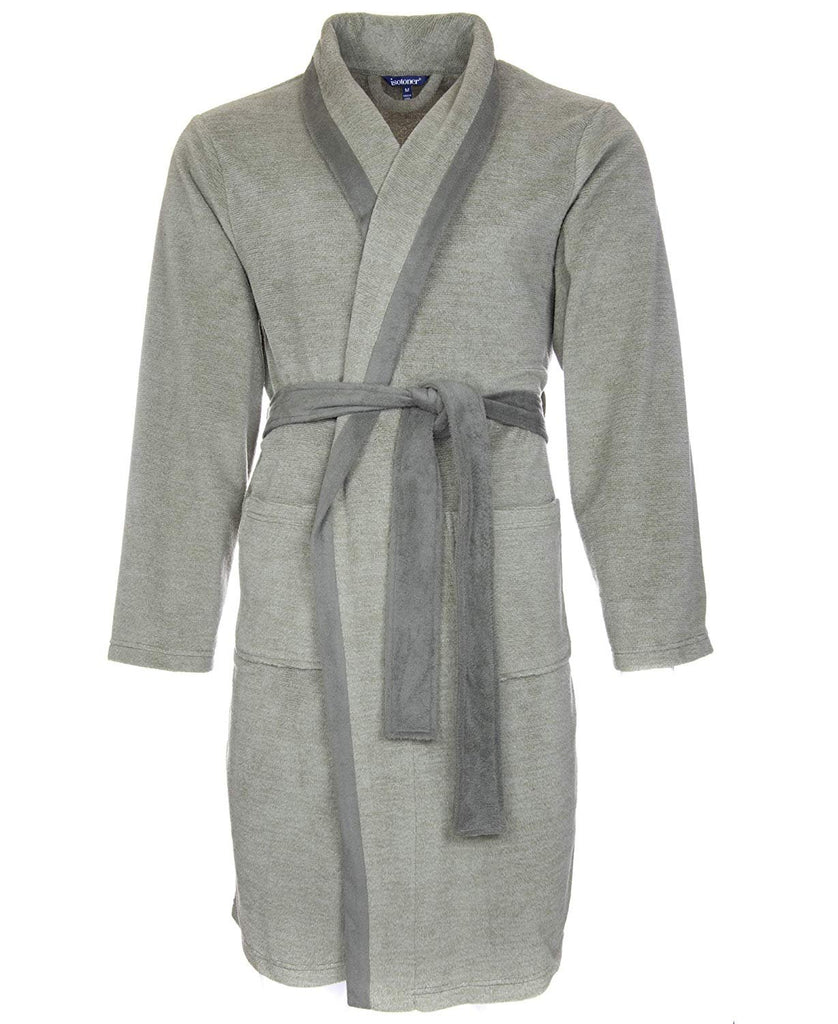 ISOTONER Mens Sleep Robe- Pockets Super Soft Jersey Plush Pajama