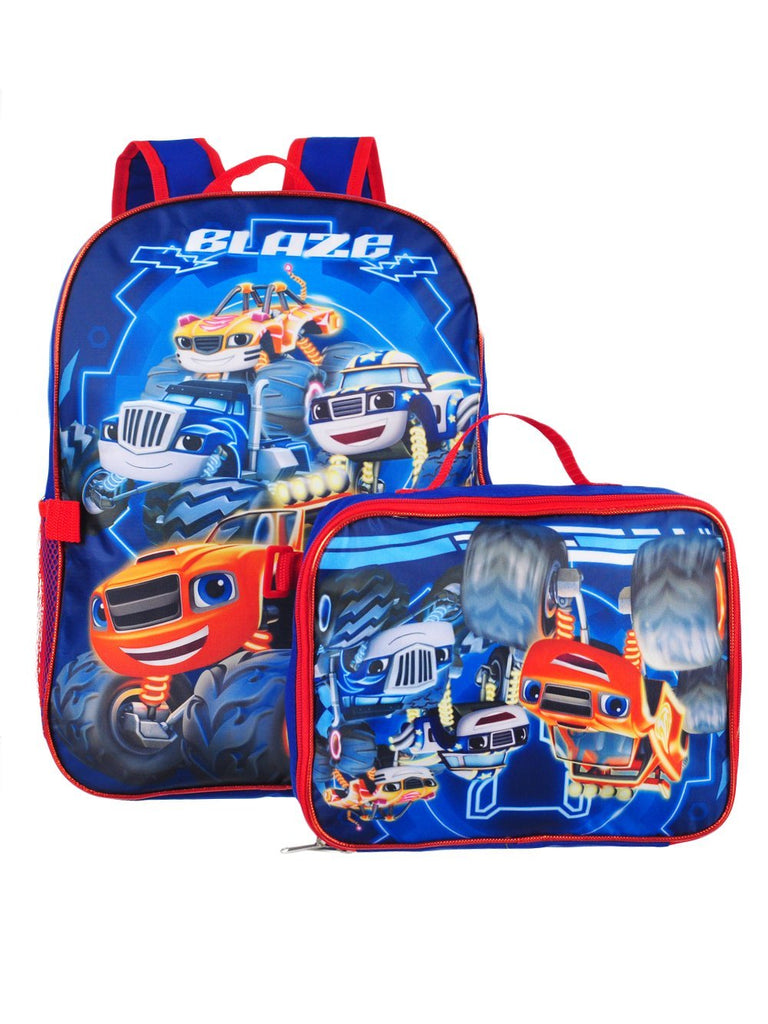 Blaze and the Monster Machines Backpack with Insulated Lunchbox - royal blue
