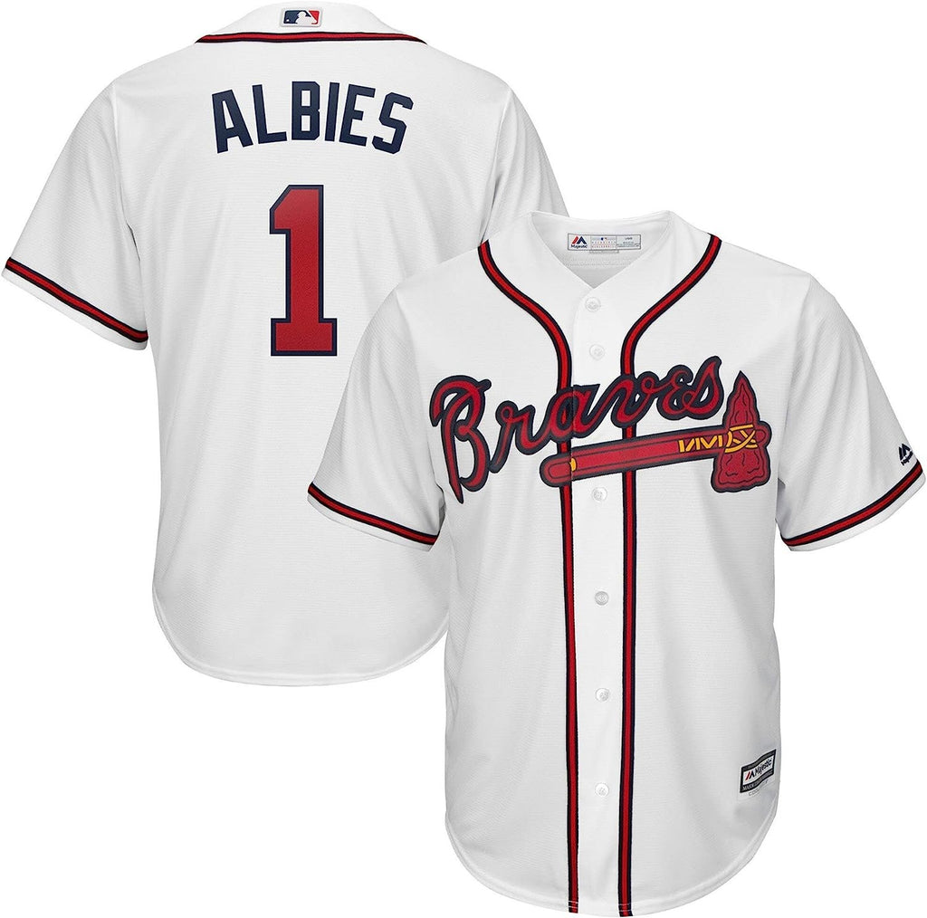 Ozzie Albies Jr Atlanta Braves #1 Youth 8-20 Cool Base White Home Replica Jersey