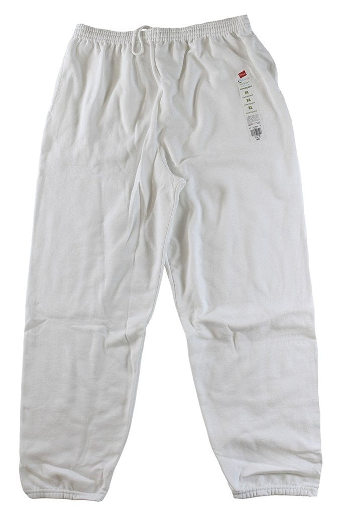 Hanes Men's EcoSmart Fleece Sweatpant Pack of One White Small