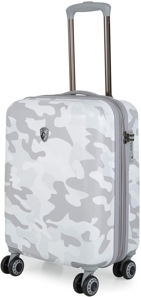 Heys Black Camo 21" Carry On Spinner Luggage (White)