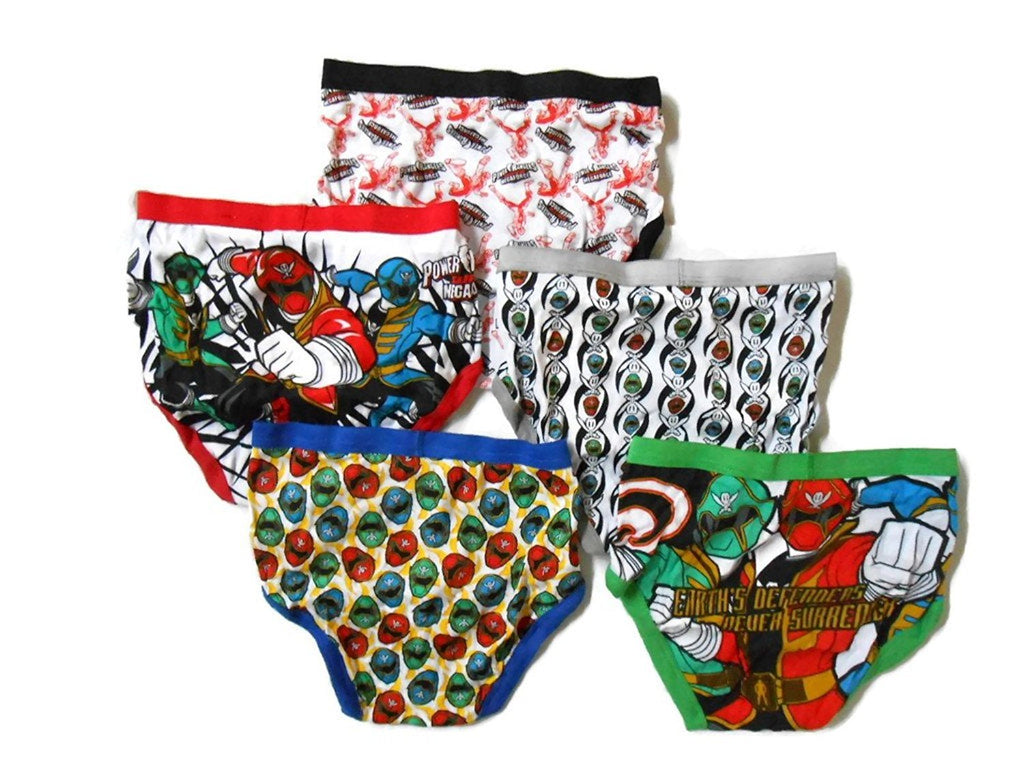 Handcraft Little Boys' Power Rangers  Brief (Pack of 5)