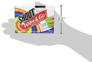 Shout Wipe & Go Instant Stain Remover Wipes, 12 CT (12 Pack of 12), Multi