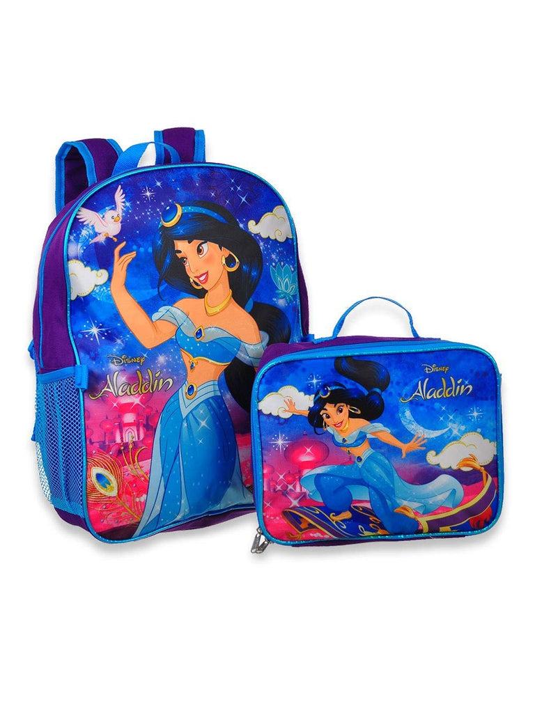Princess Jasmine - Aladdin 16" Backpack W/ Detachable Lunch Box