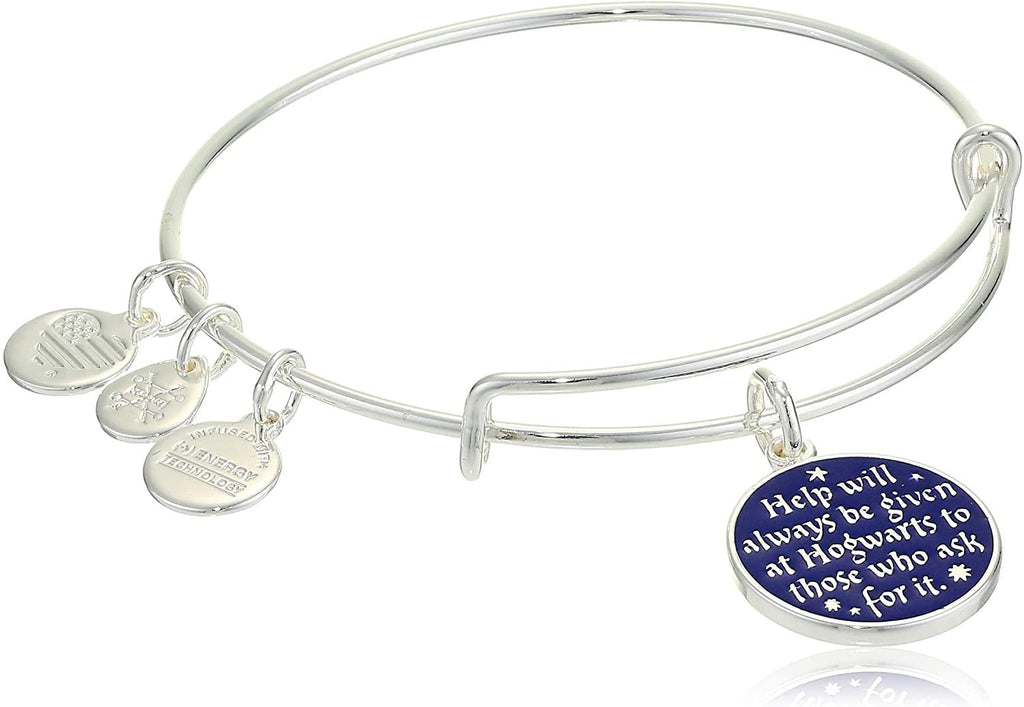 Alex And Ani Replenishment 19 Women's Harry Potter, Help Will Always Be Given Charm Bangle, Shiny Silver