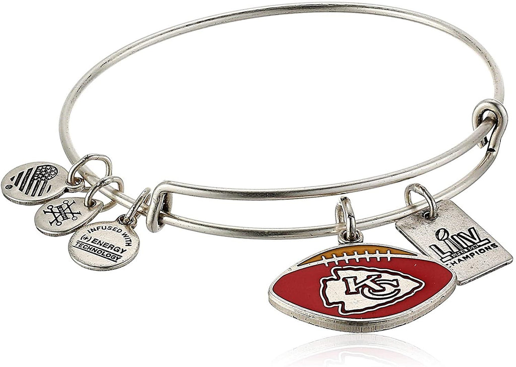 Alex and Ani Color Infusion, Super Bowl 54, Kansas City Chiefs Football EWB, RS, Rafaelian Silver