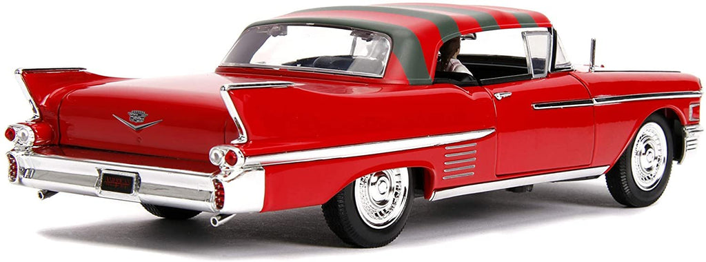 Jada Toys 1:24 Nightmare - '57 Cadillac W/Figure, Red, Standard, 26066