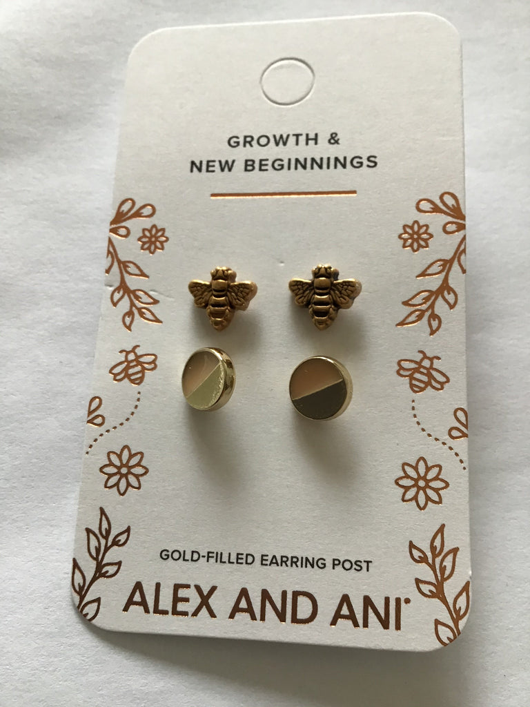 Alex and Ani Color Infusion Studs Earrings, Set of 2