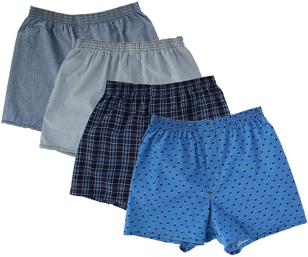 Fruit of the Loom Men's Woven Tartan and Plaid Boxer Multipack