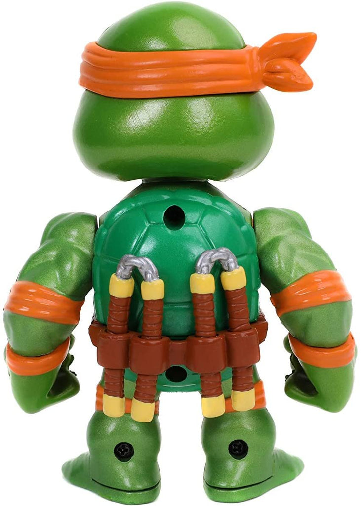 Jada Toys Teenage Mutant Ninja Turtles 4 Michelangelo Die-cast Figure, Toys for Kids and Adults, Orange, 31848