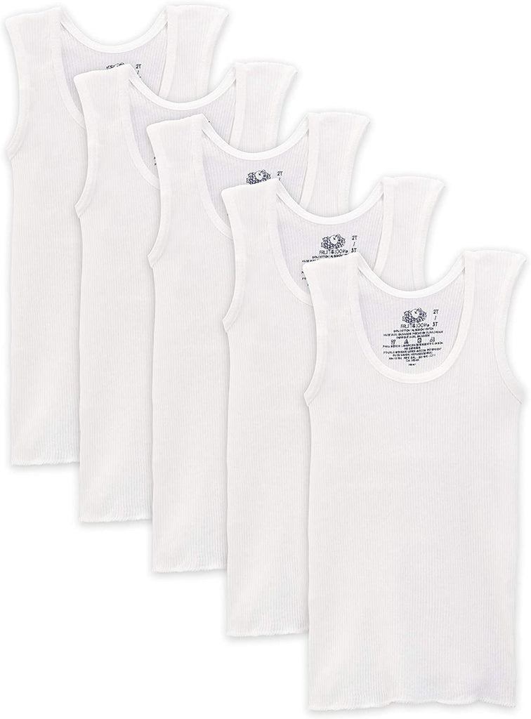 Fruit of the Loom Boys' Cotton Tank Top Undershirt (Multipack)