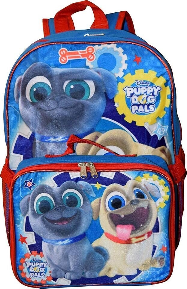 Disney Junior Puppy Dog Pals Kid's 16 Inch Backpack With Removable Lunch Box Set