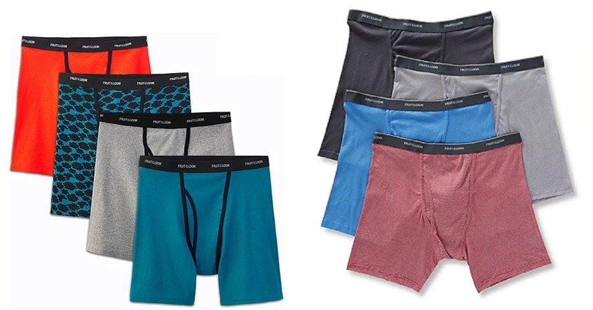 Fruit of the Loom Men's Boxer Briefs Sizes 2X 8-Pack Assorted Cotton