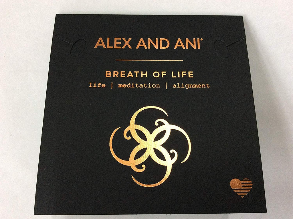 Alex and Ani Breath of Life Bangle Bracelet Midnight Silver NWTBC