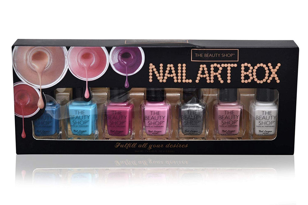 Forever Beauty Nail Polish Quality Nail Art Box Basics or Brights 7-Pack Value in Gift Packaging 13ml