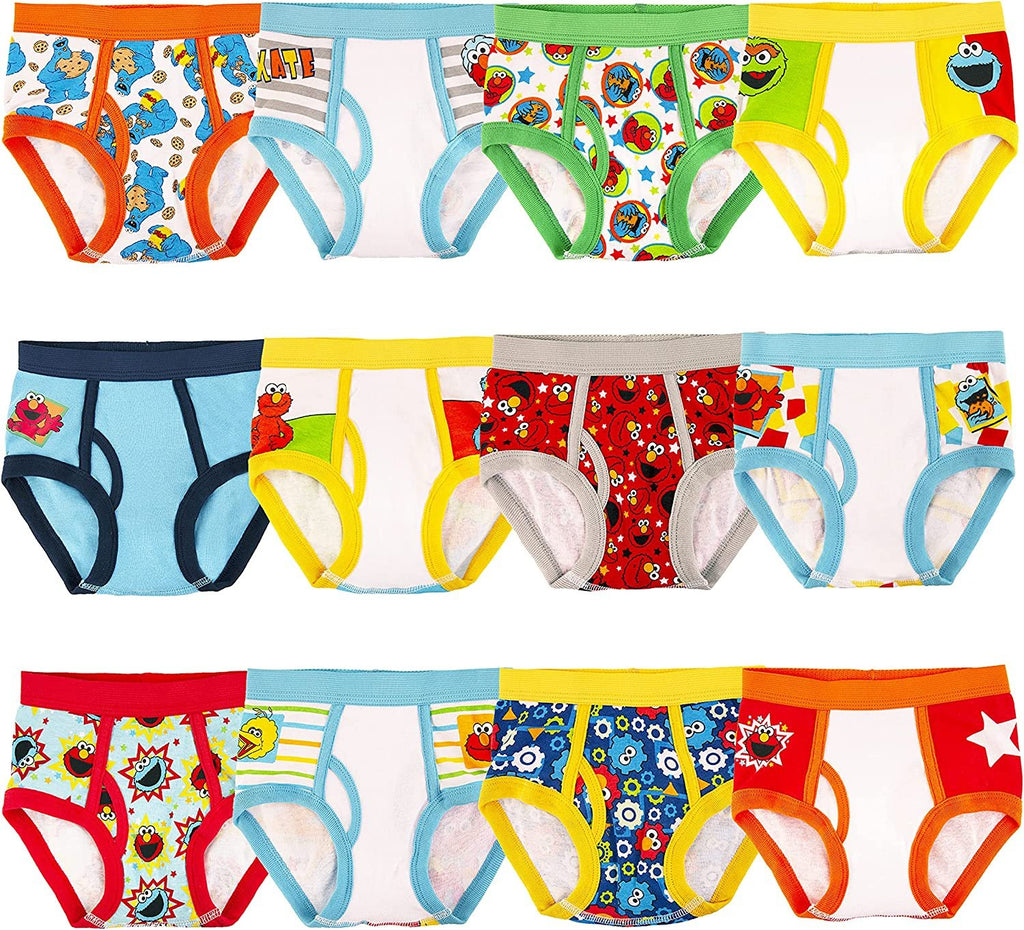 Sesame Street Boys' 12-Days of Surprise Underwear to Make Potty Training Fun, Available in Sizes 18 Months, 2/3t and 4t