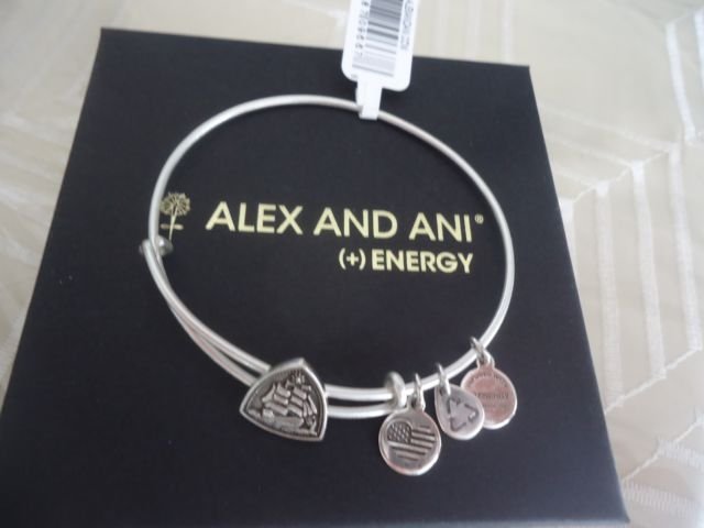 Alex and Ani Womens Seaside Slider Steady Vessel Expandable Wire Bangle