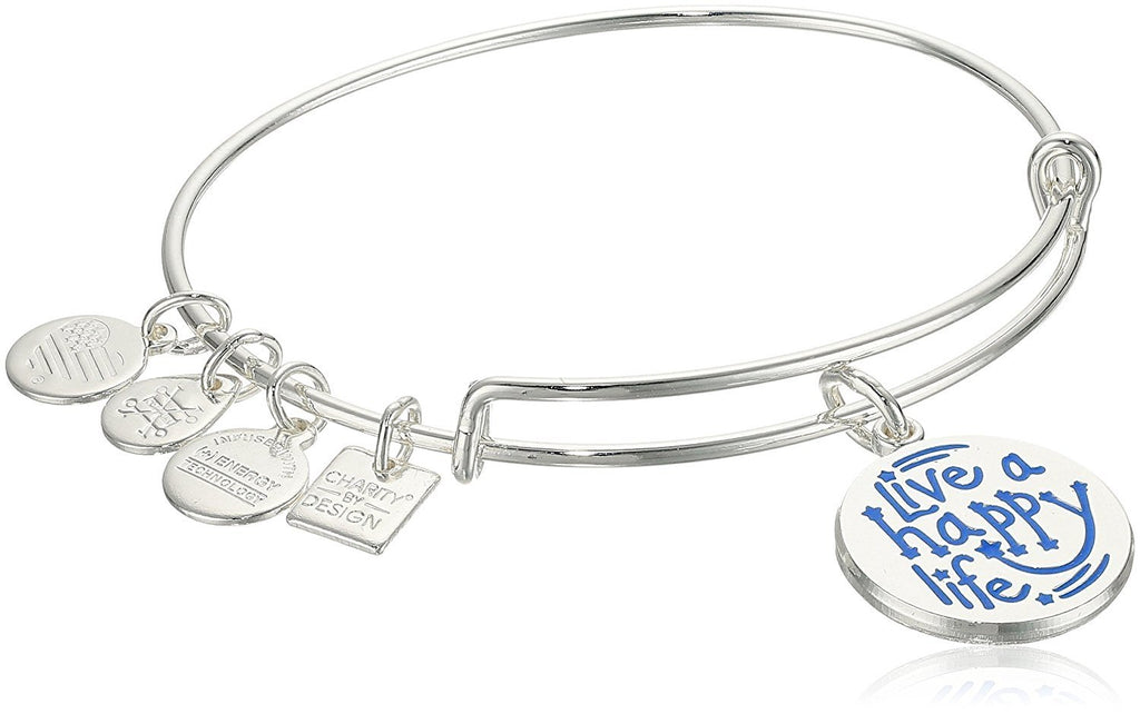 Alex and ANI Charity by Design, Live a Happy Life Bangle Bracelet