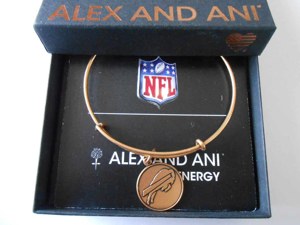 Alex and Ani "NFL" Buffalo Bills Logo Expandable Wire Bangle Bracelet, 7.5"