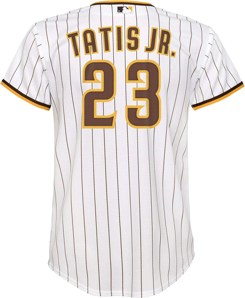 Outerstuff Fernando Tatis Jr. San Diego Padres White Stripes Kids 4-7 Home Player Jersey