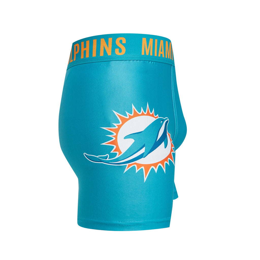 Miami Dolphins Mens Boxer Briefs NFL Performance Active Underwear M-2X