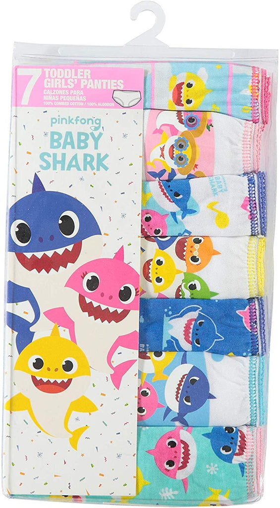 TEN28 by Handcraft Girls' Toddler Baby Shark 7pk Panties