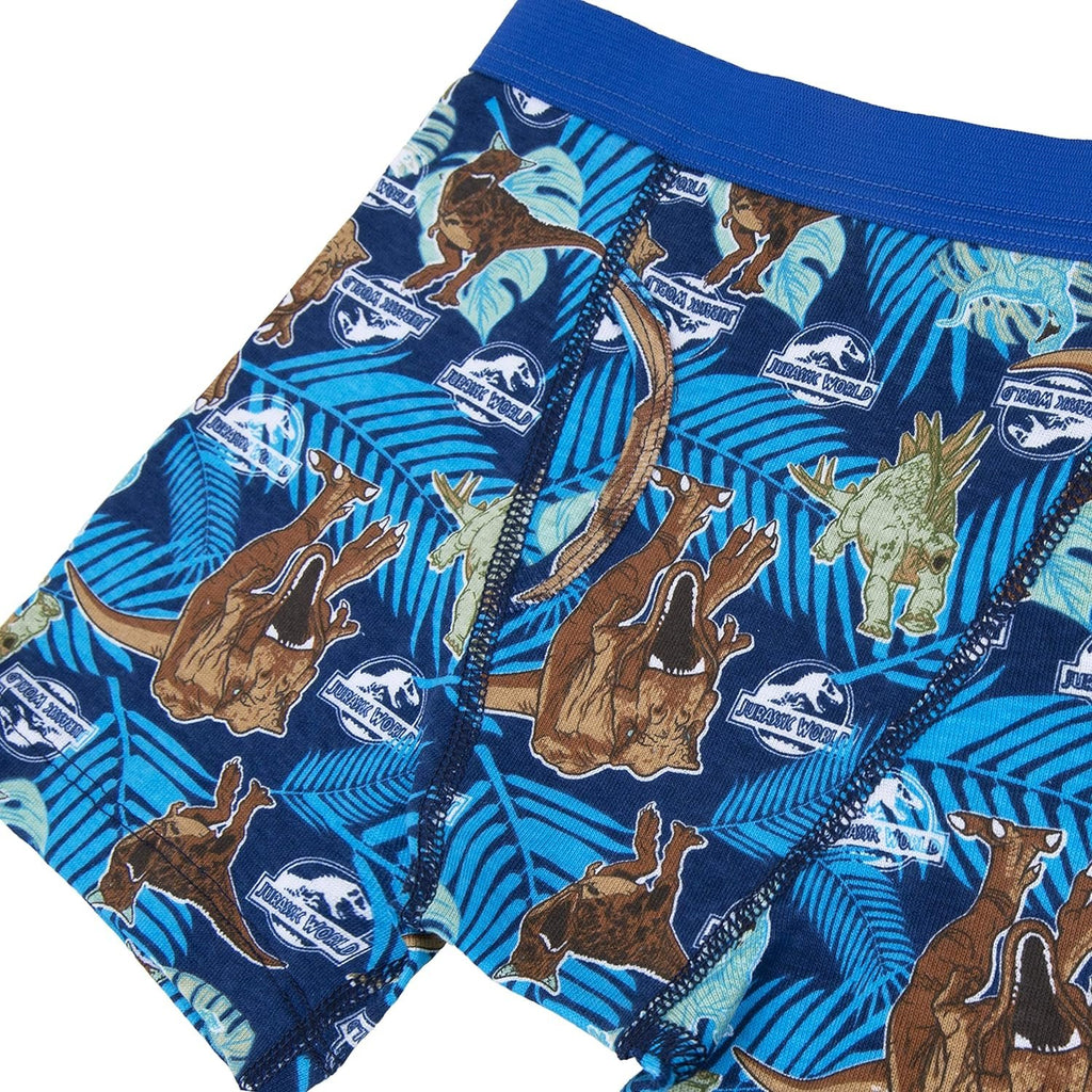 Jurassic World Boys' Boxer Briefs Multipacks with T-rex, Raptor and Triceratops Print Options in Sizes 4, 6, 8, 10 & 12