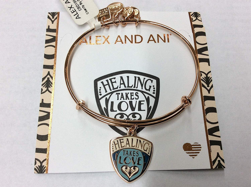 Alex and Ani Women's Charity by Design, Healing Takes Love Bracelet, Shiny Rose Gold