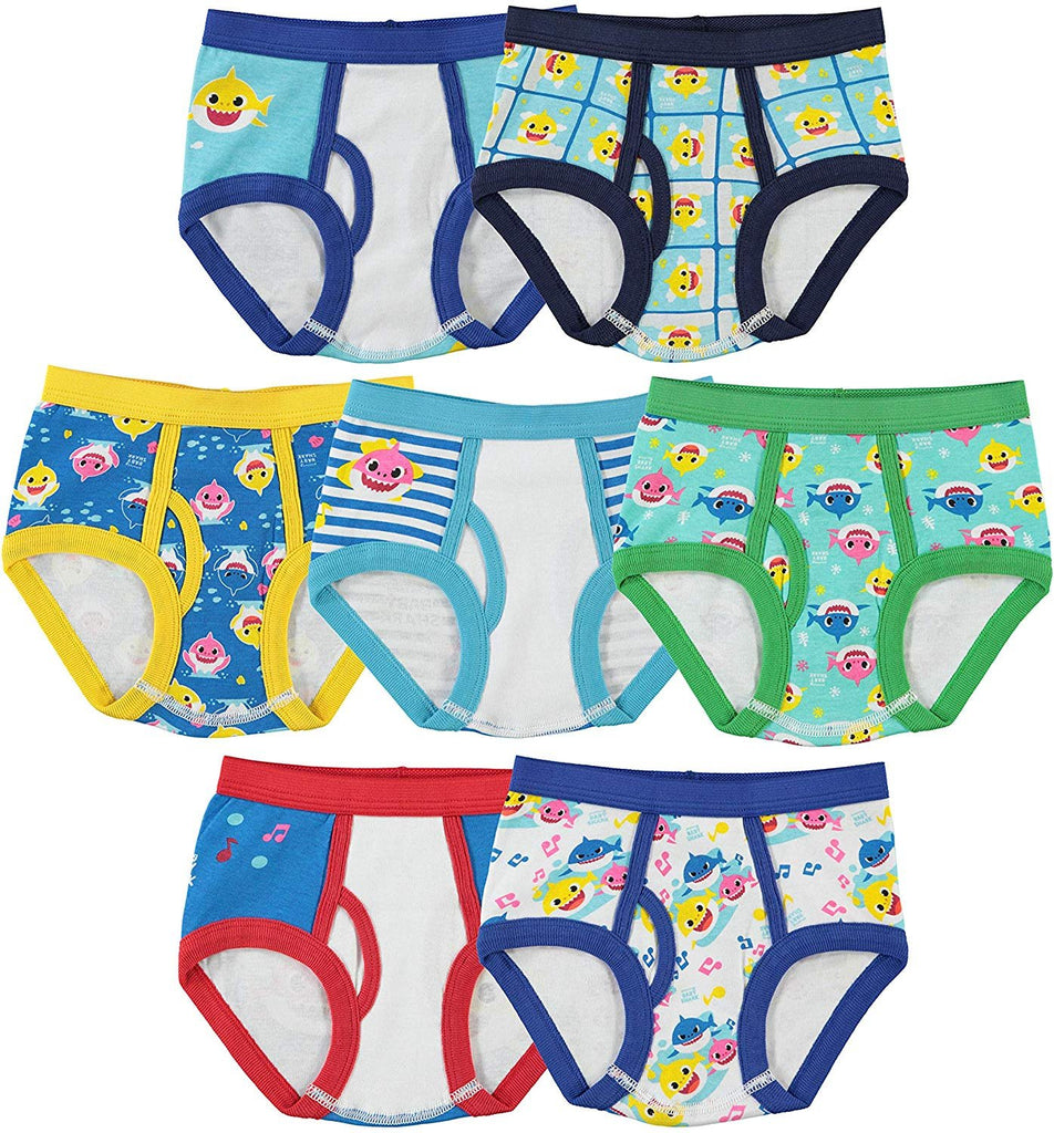 Handcraft Boys' Toddler Baby Shark 7pk Briefs