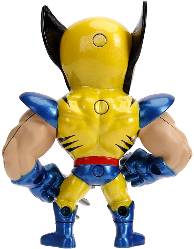 Jada Toys Metalfigs X-Men Wolverine 4" Die-Cast Collectible Figure, 100% Diecast Metal, Metallic Yellow
