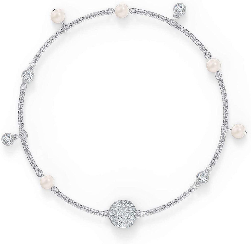 Swarovski Remix Collection Delicate Crystal Pearl Strand White Rhodium Plated - Medium