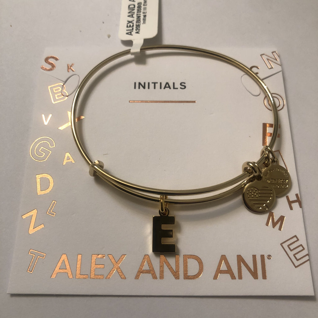 Alex and Ani Initial E III Bangle Bracelet