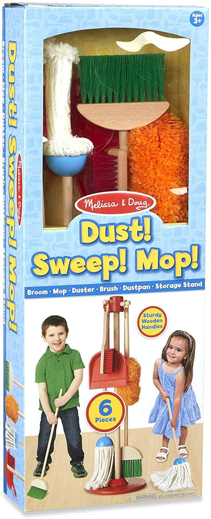 Melissa & Doug Dust! Sweep! Mop! 6-Piece Pretend Play Set