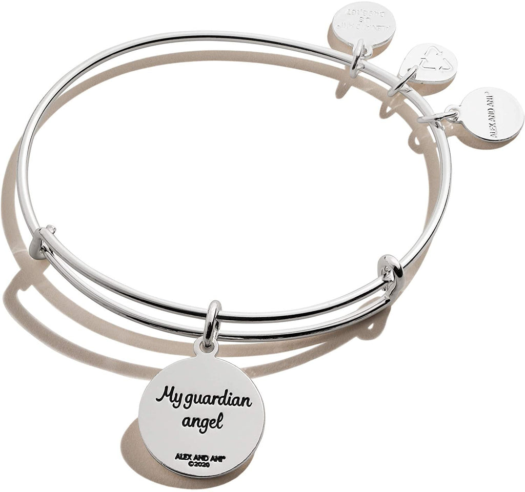 Alex and Ani Because I Love You Expandable Wire Bangle Bracelet for Women, Meaningful Charms, 2 to 3.5 in