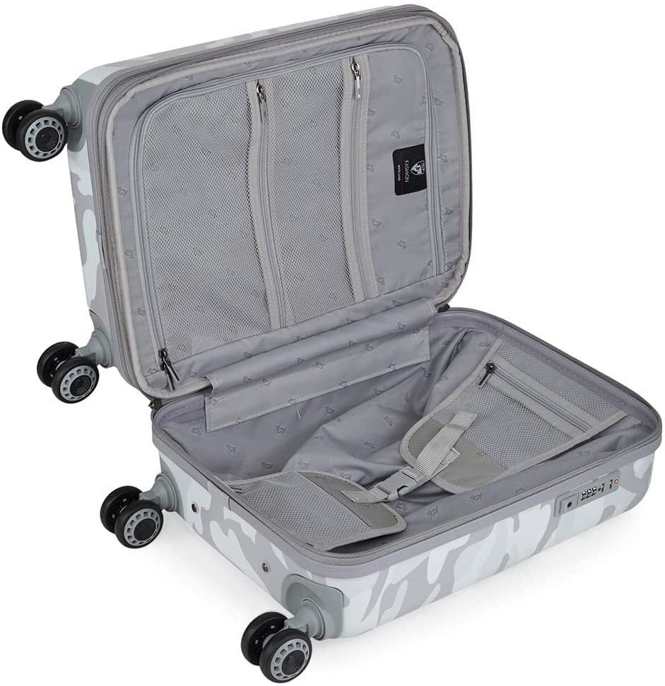 Heys Black Camo 21" Carry On Spinner Luggage (White)
