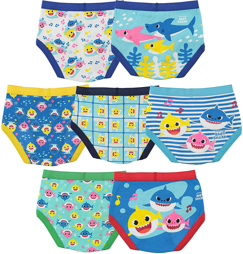 Handcraft Boys' Toddler Baby Shark 7pk Briefs