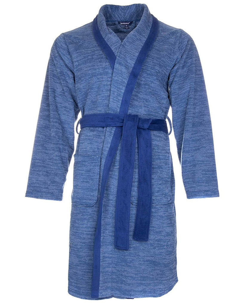 ISOTONER Mens Sleep Robe- Pockets Super Soft Jersey Plush Pajama