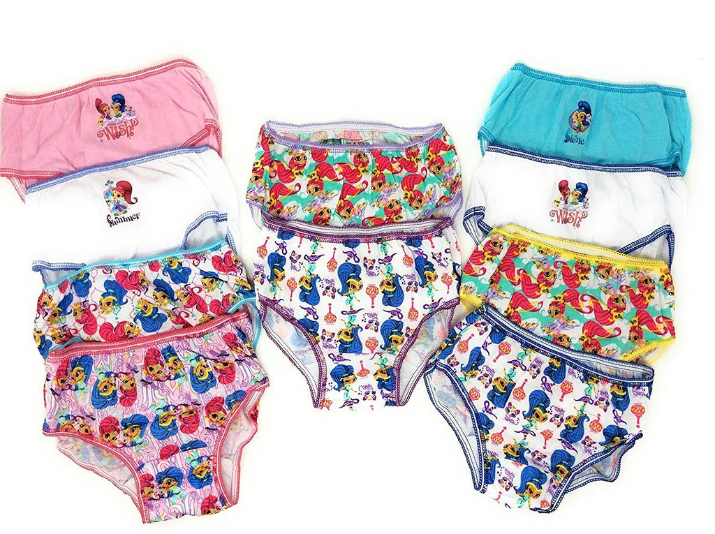 Big Girls Character Panties 10 Pack - Shimmer and Shine