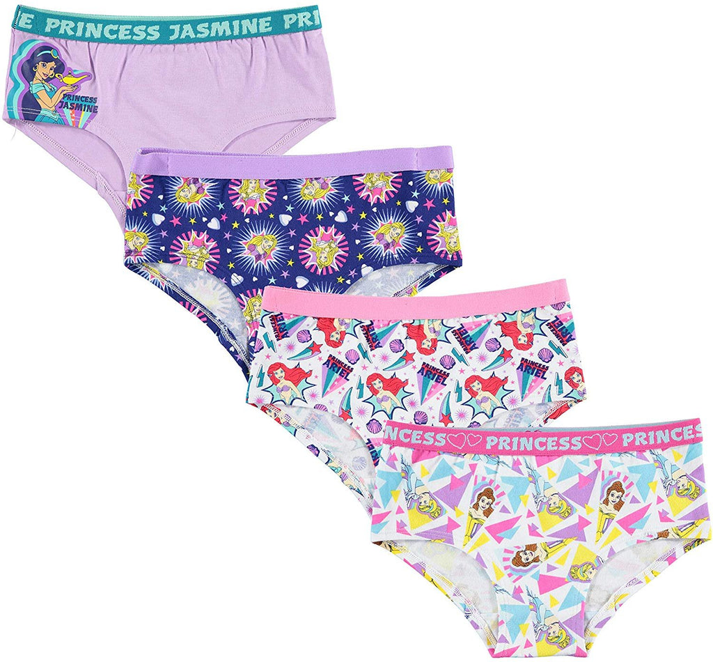 Disney Girls' Big Princess 4pk Supersoft Reactive Print Panties