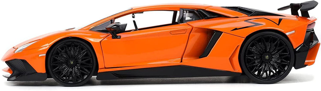 Lambo SV Orange Metallic Hyper-Spec Series 1/24 Diecast Model Car by Jada 32950