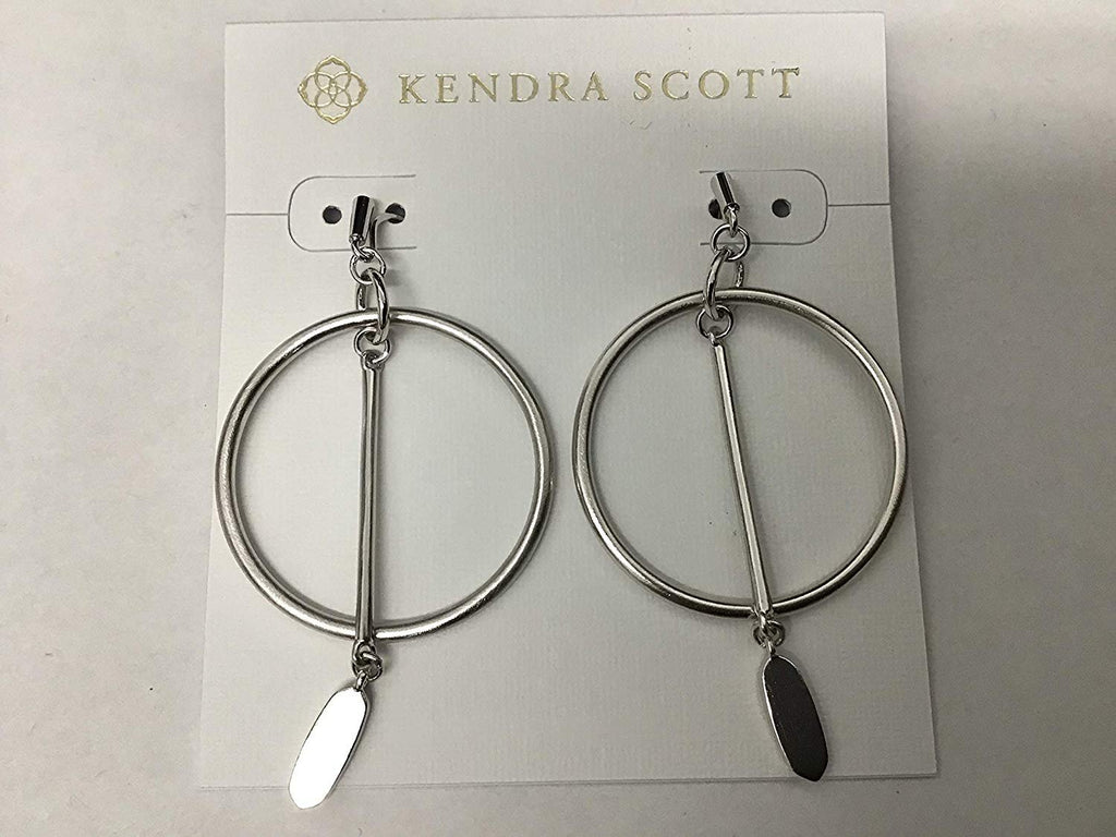 Kendra Scott Nalani Open Frame Earrings in Rhodium Metal