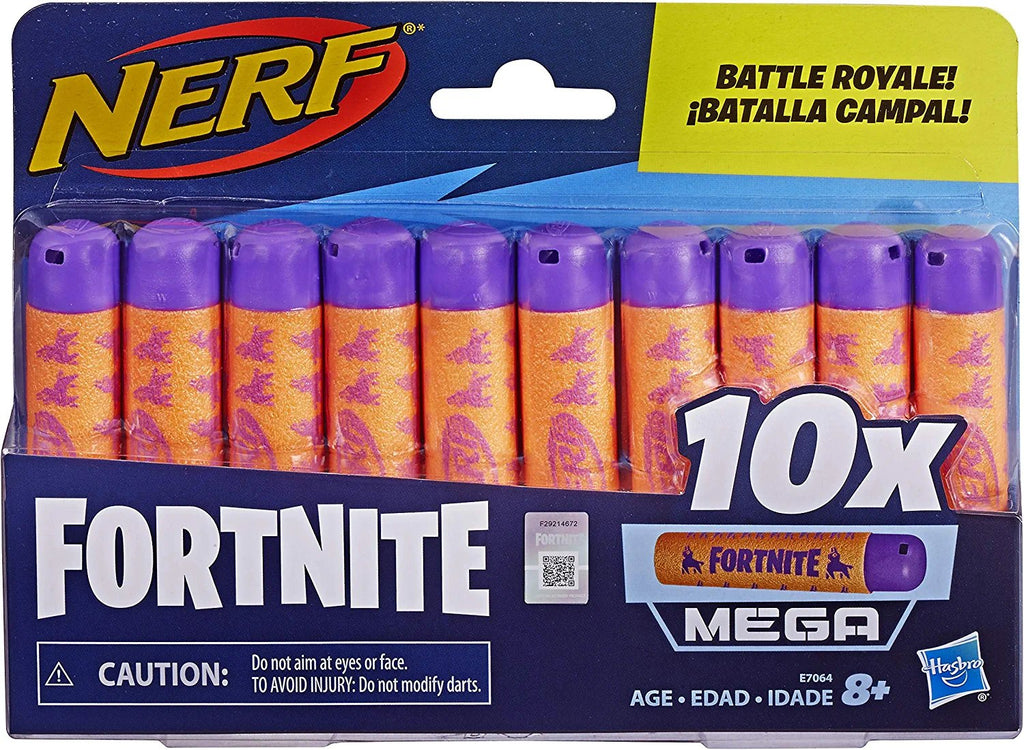 NERF Fortnite Official 10 Dart Mega Refill Pack Fortnite Mega Dart Blasters -- Compatible Mega Toy Blasters -- for Youth, Teens, Adults