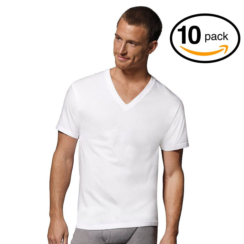 Fruit of the Loom Men's V-Neck T-Shirt (4 Pack)