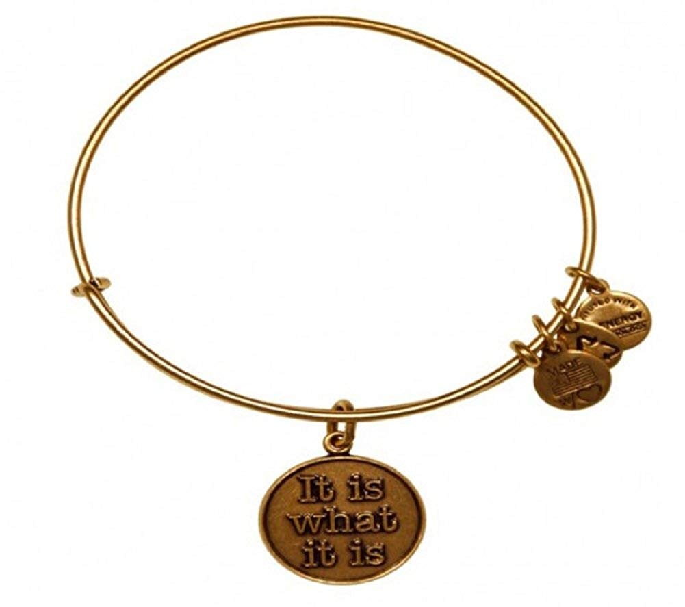 Alex and Ani It Is What It Is Charm Expandable Bangle Bar Bracelet