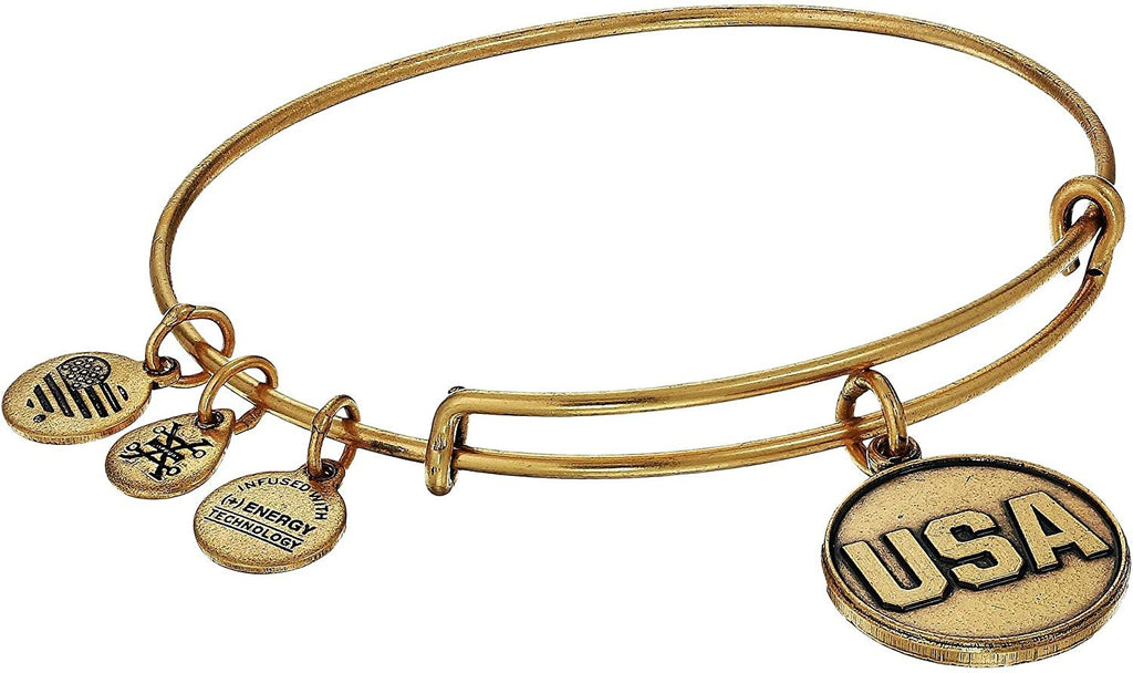 Alex and Ani USA Bangle Rafaelian Gold One Size