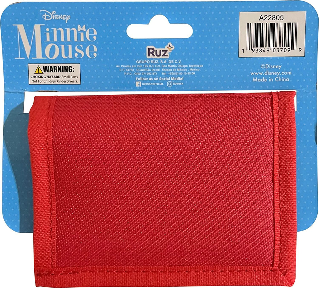 Minnie Mouse Little Girl Bifold Wallet With Zippered Pocket