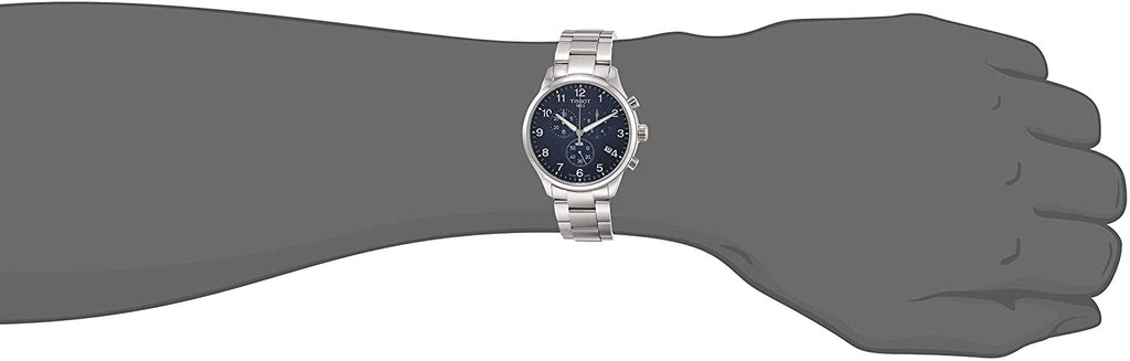 Tissot Men's Chrono XL Swiss Quartz Stainless Steel Strap, Grey, 22 Casual Watch (Model: T1166171104701)
